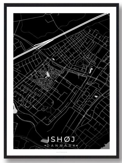 Ishøj by plakat - sort