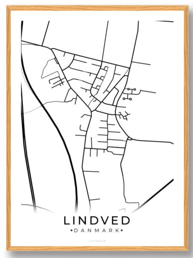Lindved by plakat - hvid