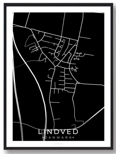 Lindved by plakat - sort