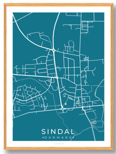 Sindal by plakat - blå