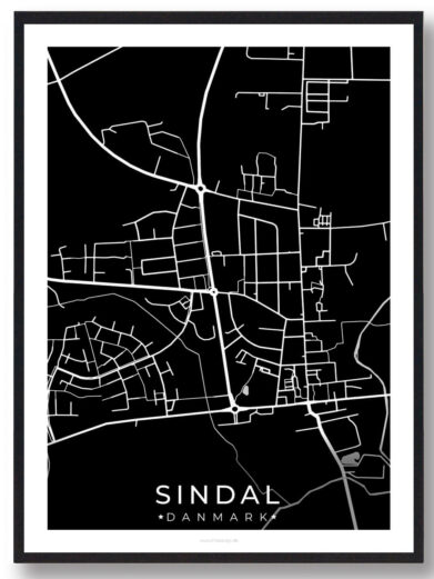 Sindal by plakat - sort