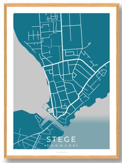 Stege by plakat - blå