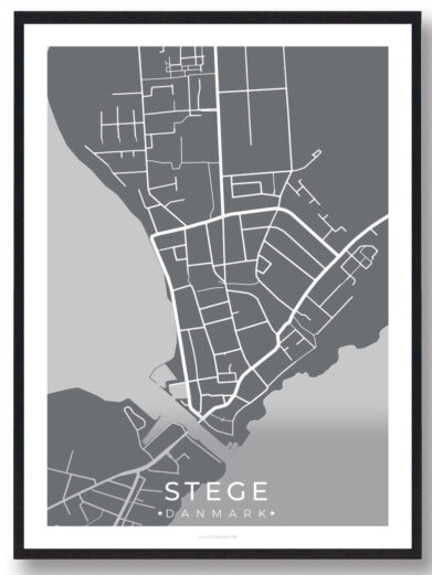 Stege by plakat - grå