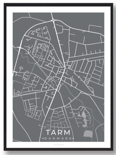 Tarm by plakat - grå