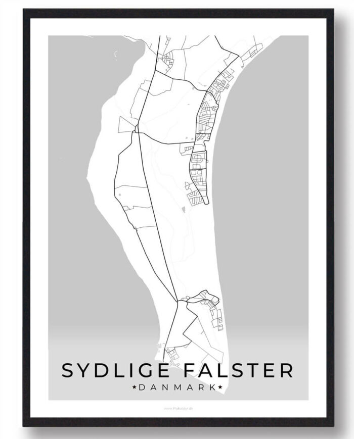 Sydlige Falster plakat - hvid
