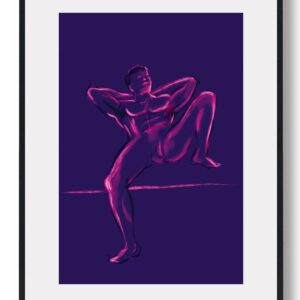 Afslappet mand - plakat