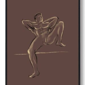 Croquis mand - plakat