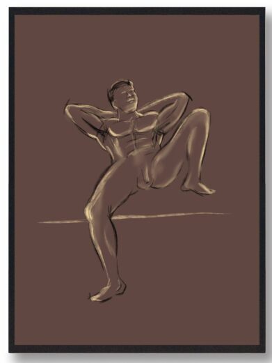 Croquis mand - plakat