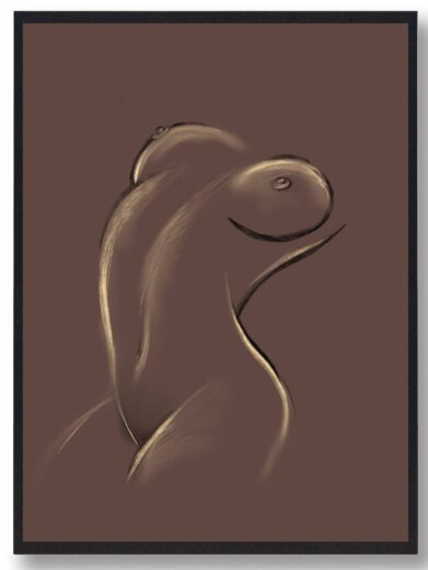 Overkrop kvinde - plakat