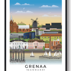 Grenaa byplakat med hvid kant (RESTPARTI)