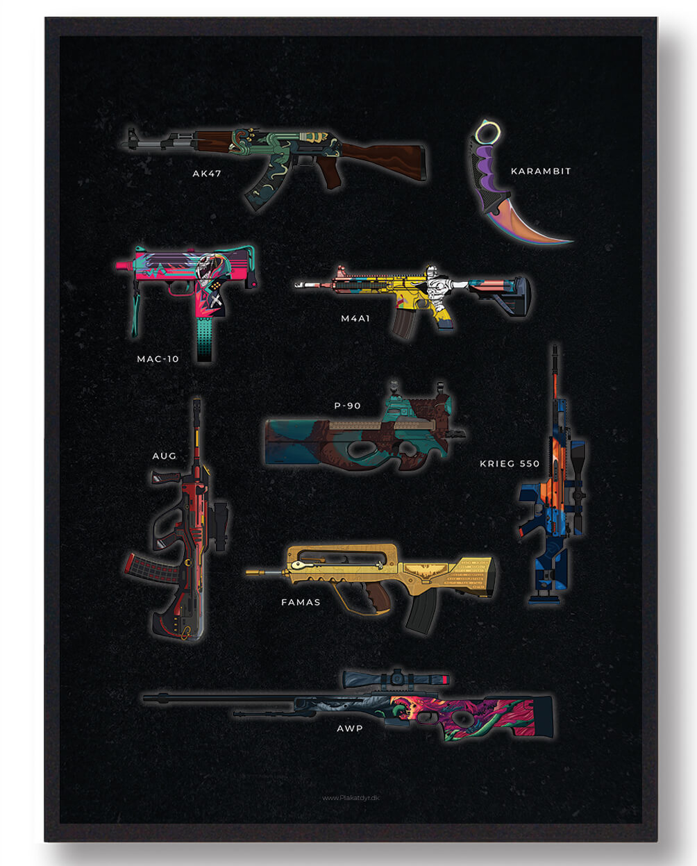 Køb vores "CSGO Weapons - gamerplakater" plakat online |» Lynhurtig og ...