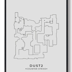 Dust2 map - CS gamerplakater