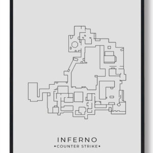 Inferno map - CS gamerplakater