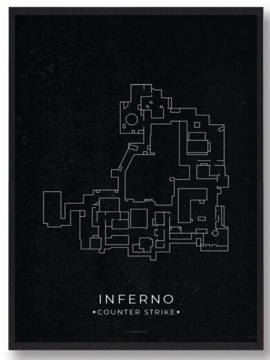 Inferno map - CS gamerplakater | Stort udvalg af plakater | Topscore på ...