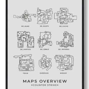 Maps overview - CS gamerplakater