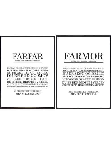 Citatplakat til farfar og farmor
