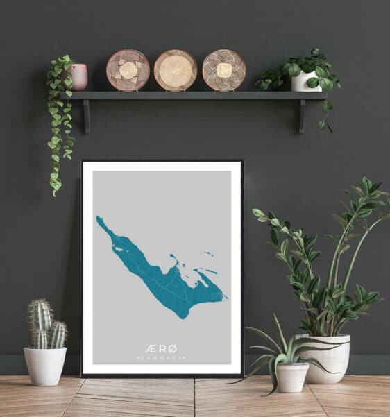 Ærø plakat – blå | Stort udvalg af plakater | Topscore på Trustpilot
