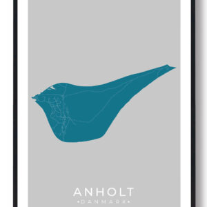 Anholt plakat - blå