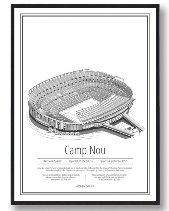 Camp Nou Barcelona - stadion plakat