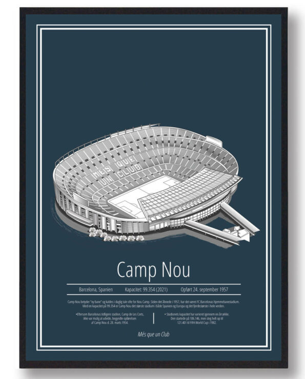 Camp Nou Barcelona - stadion plakat