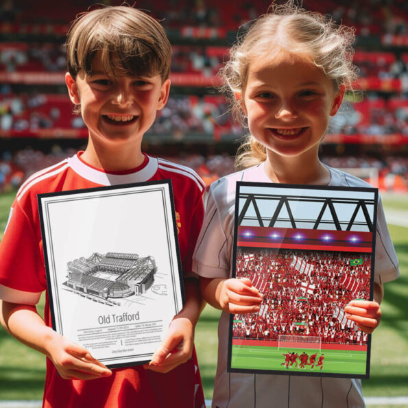 Flot Camp Nou Barcelona stadion plakat. Perfekt til fodboldfans! Køb den nu på tilbud og vis din støtte til spansk fodbold.
