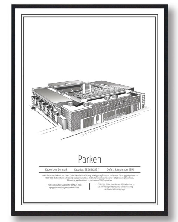 FC København - FCK parken fodboldplakat