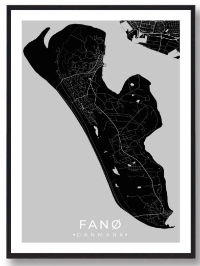 Fanø plakat - sort