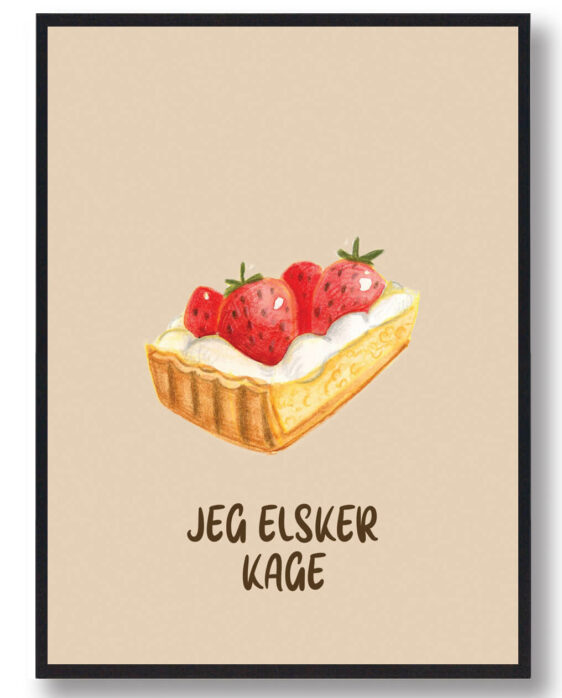 Jeg elsker kage - Kage plakat