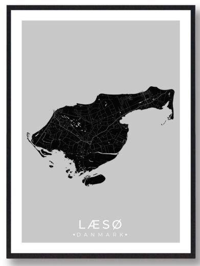 Læsø plakat – sort