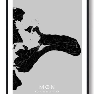 Møn plakat - sort