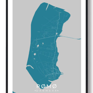 Rømø plakat - blå