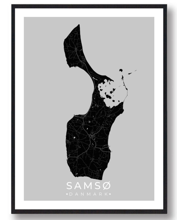 Samsø plakat - sort
