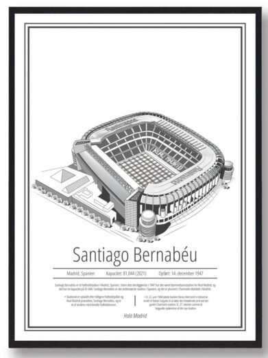 Santiago Bernabeu - Real Madrid - stadion plakat
