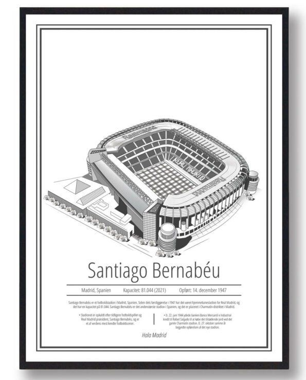 Santiago Bernabeu - Real Madrid - stadion plakat