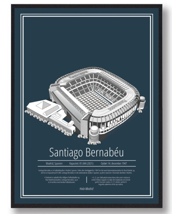 Santiago Bernabeu - Real Madrid - stadion plakat