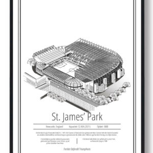 St. James Park - Newcastle - stadion plakat
