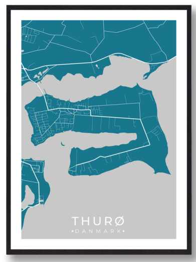 Thurø plakat - blå