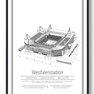 Westfalenstadion - Dortmund – stadion plakat