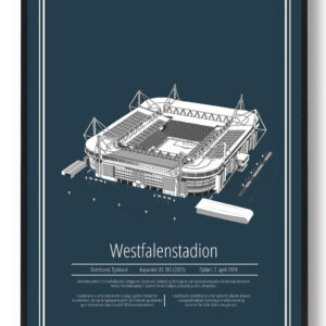 Westfalenstadion - Dortmund – stadion plakat
