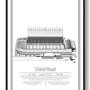 Elland Road - Leeds – stadion plakat