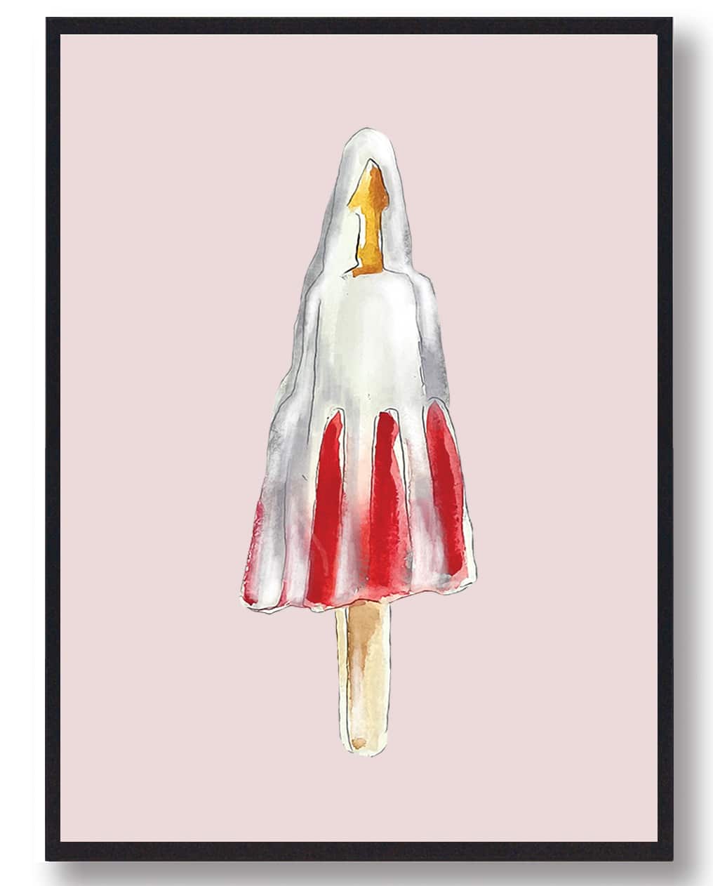 Astronaut is - håndtegnet plakat (lyserød)