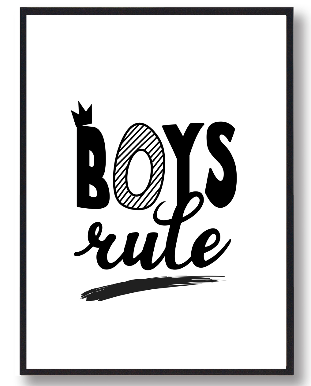 Boys Rule – plakat (Størrelse: L – 50x70cm (B2))