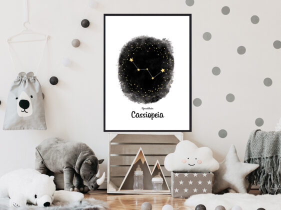 Stjernebillede plakat med Cassiopeia