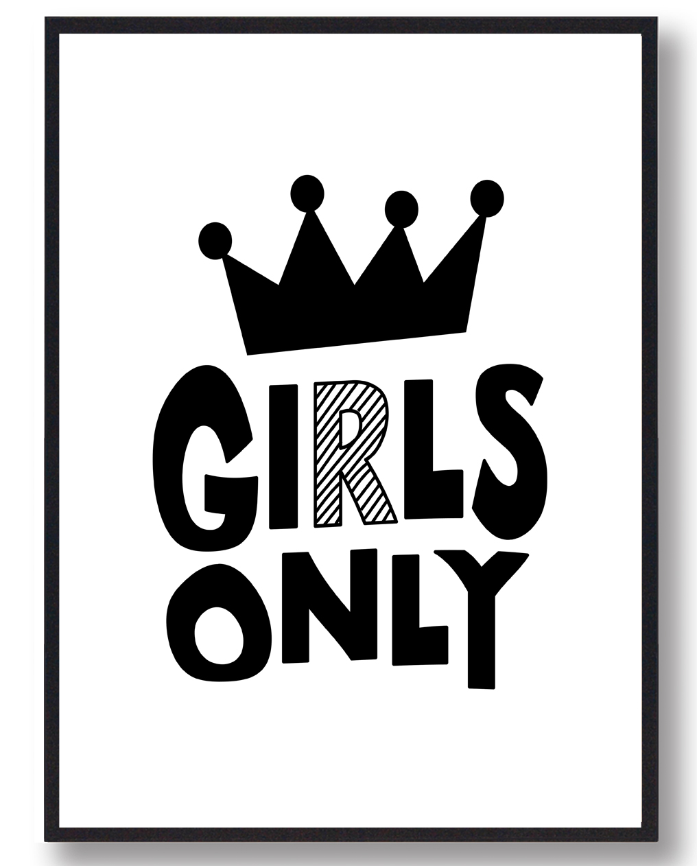 Girls Only (kongekrone) – plakat (Størrelse: L – 50x70cm (B2))