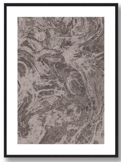 Grafisk kunstplakat med brunlig farver.