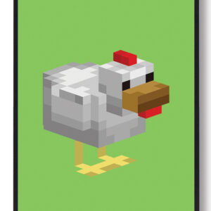 Høne grøn - minecraft gamerplakater