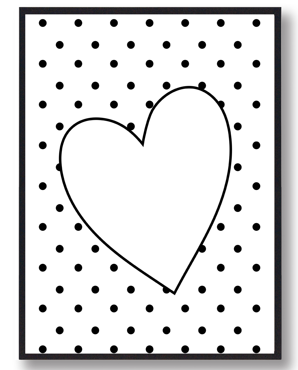 Hjerte – plakat (Størrelse: L – 50x70cm (B2))