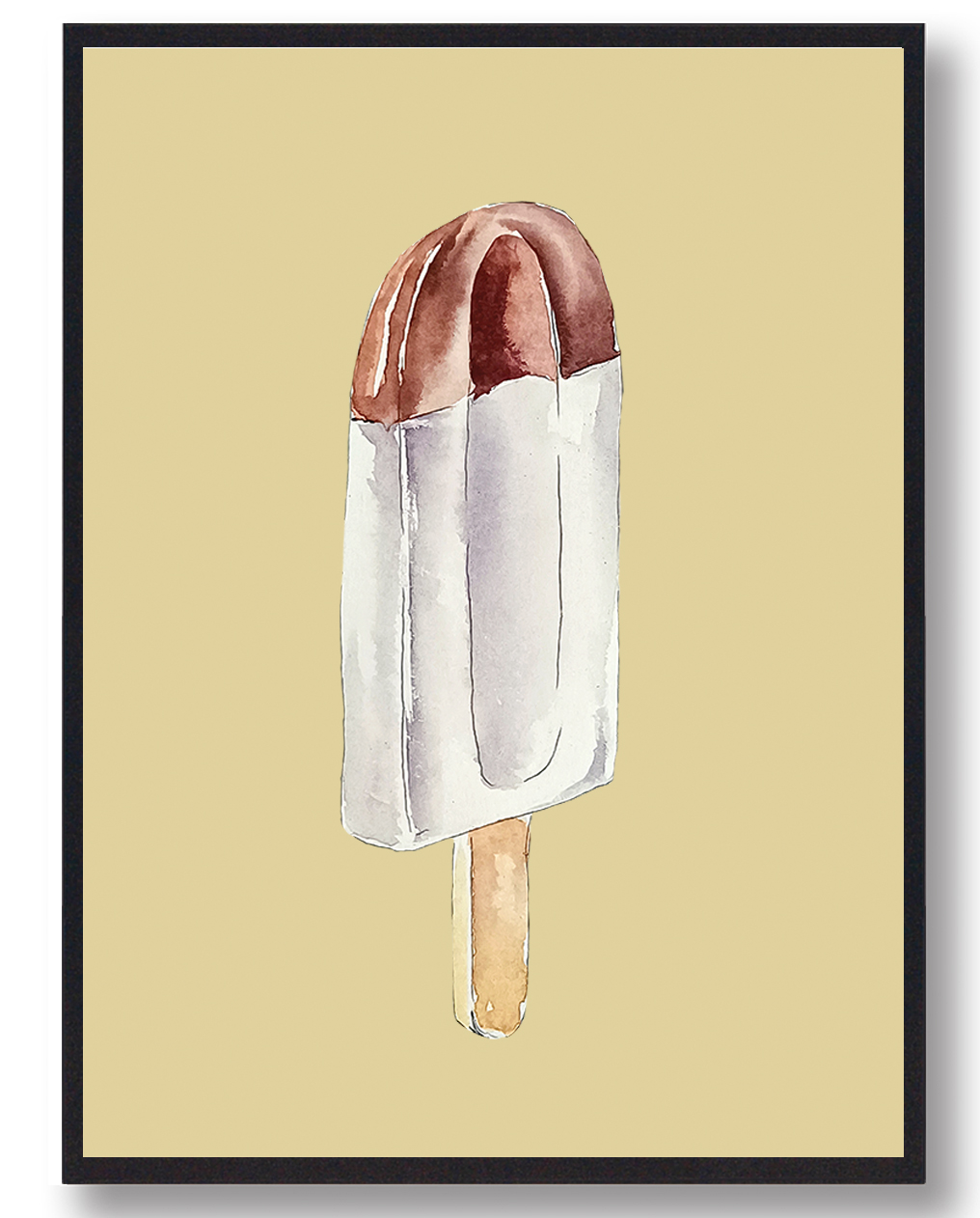 Kæmpe Læske Håndtegnet Plakat Gul Størrelse: S 21x29 7cm A4