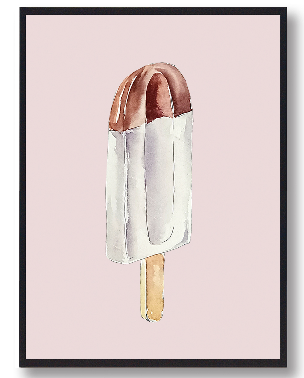 Kæmpe Læske Håndtegnet Plakat Lyserød Størrelse: S 21x29 7cm A4