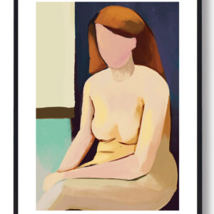 Nøgen dame - kunstplakat